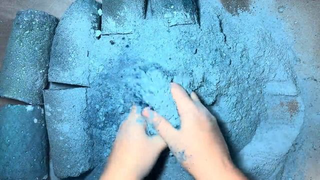 Teal & Blue Chalk Cylinders | Oddly Satisfying | ASMR | Sleep Aid смотреть онлайн