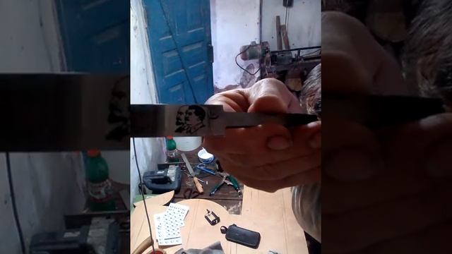 Перевод рисунка на нож и травление смотреть онлайн