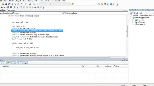 First and Last Number in C# смотреть онлайн