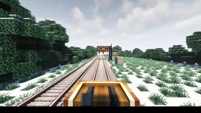 Minecraft Create mod 5,000 block long train track смотреть онлайн