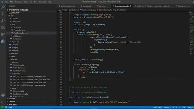 Laravel 7 CRUD with Jquery Ajax - Part 9 - Load Dropdown Data with AJAX (Select2) смотреть онлайн