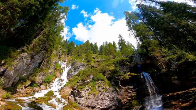 Calming Mountain Waterfall. Relaxing Water Sounds. (10 hours) White Noise for sleep. смотреть онлайн