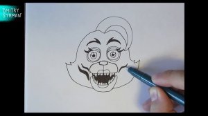 Как нарисовать Глэмрок Роксану, ФНАФ 9, How to draw Glamrock Roxanne Wolf, FNAF 9