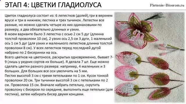 Гладиолус Из Бисера смотреть онлайн