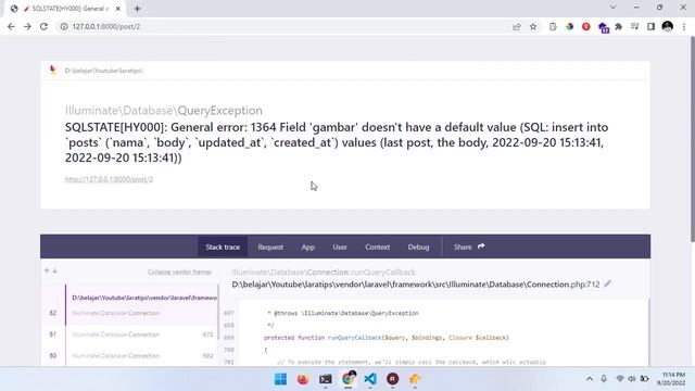 Tips Laravel - Try-Catch Laravel 1 смотреть онлайн