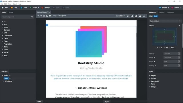 Bootstrap Studio | واجهة المستخدم GUi смотреть онлайн