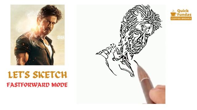 Sketching Shahrukh from JAWAN II New look ?✨II Drawing Challenge II Fastforward #sharukhkhan смотреть онлайн