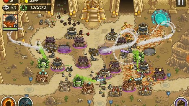 Kingdom Rush Frontiers прохождение в режиме выживания (бесконечные волны) "Развалины Нас-Де" смотреть онлайн
