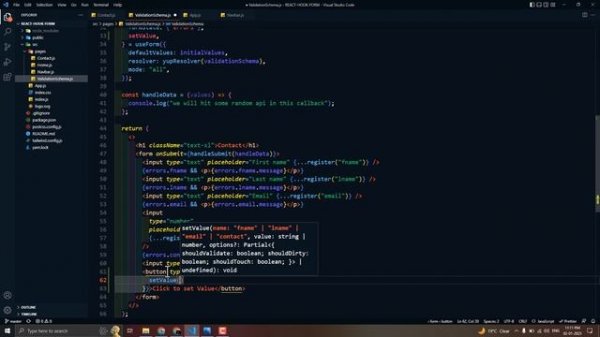 React Hook Form Tutorial - 16 - Set Value