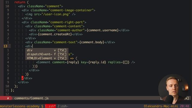 React Building Comments Application смотреть онлайн