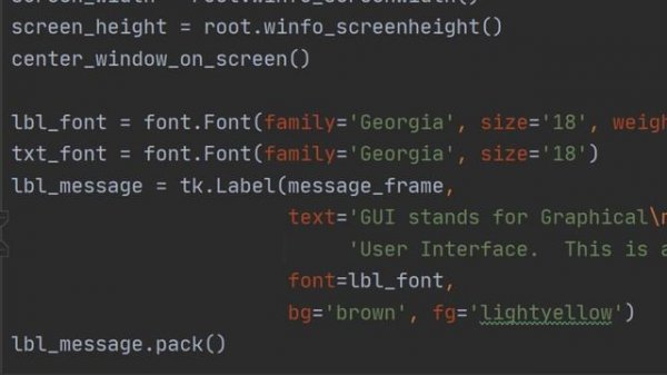 Python 036 - Adding frames and widgets