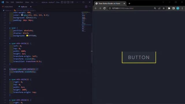 Draw Button Border On Hover | CSS Button Hover Effects | CSS Tutorials @codehal смотреть онлайн