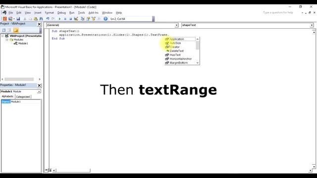 VBA powerpoint tutorials part 2 - Add text to shapes смотреть онлайн