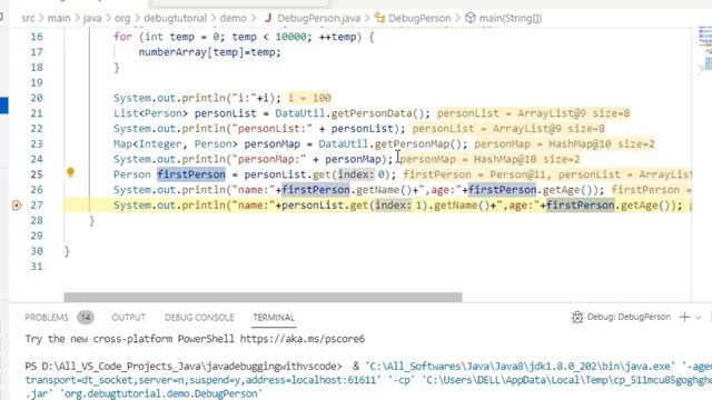 How to inspect variables during Java debugging using VS Code смотреть онлайн