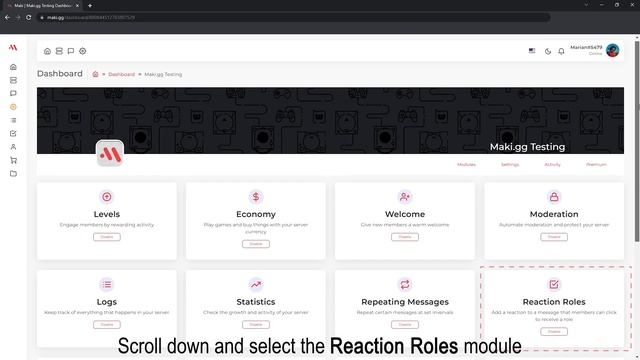 Reaction Roles Tutorial - Maki Discord Bot смотреть онлайн
