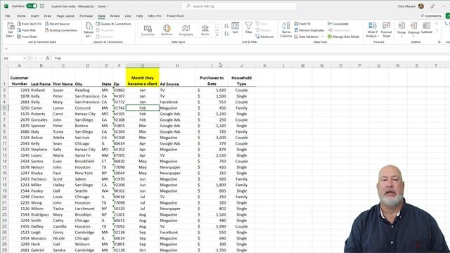 Excel - Create a custom list to sort data - Fiscal Months / Products смотреть онлайн