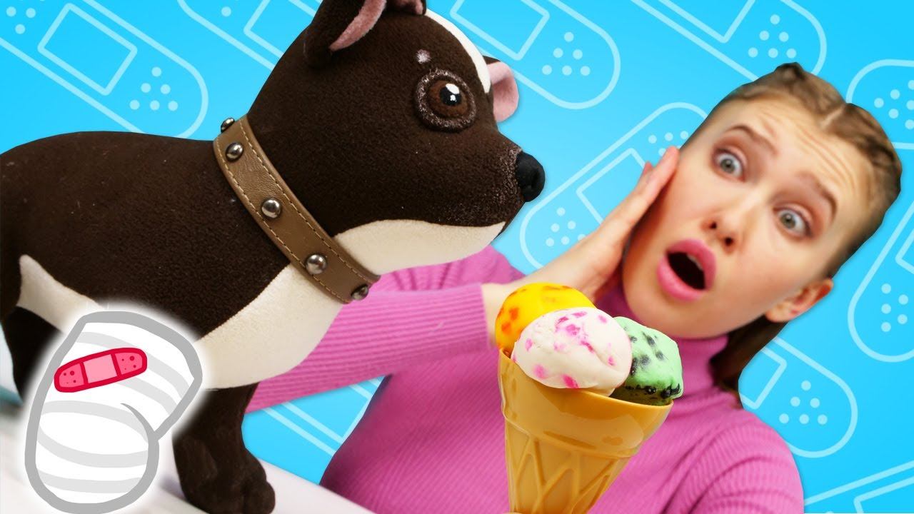 Шоколадка повредила лапку! Игры плей до мороженое. Видео для девочек Как мама смотреть онлайн