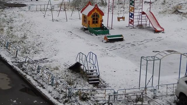 Первый снег. Мурманск.05.10.2018