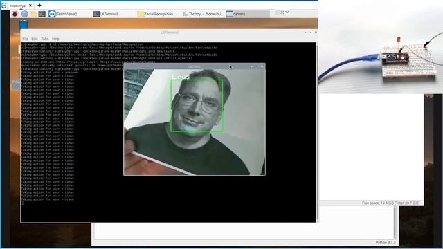 Raspberry PI : 09 : Facial Recognition with Python Arduino Connection смотреть онлайн