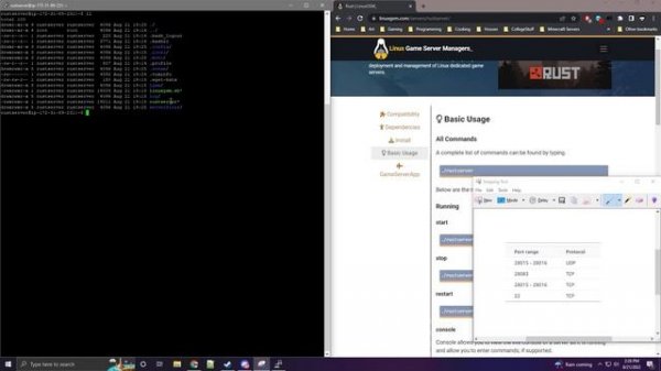 Rust Server Installation - LinuxGSM