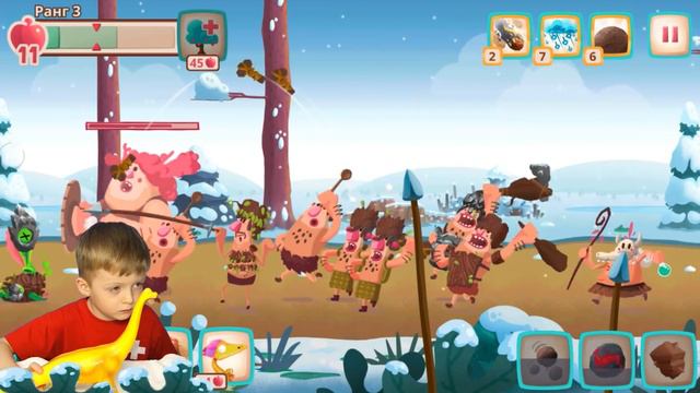 Игра про Динозавров для Детей Защищаем Яйцо от Траглодитов #18 Мультик про Динозавров Lion boy смотреть онлайн