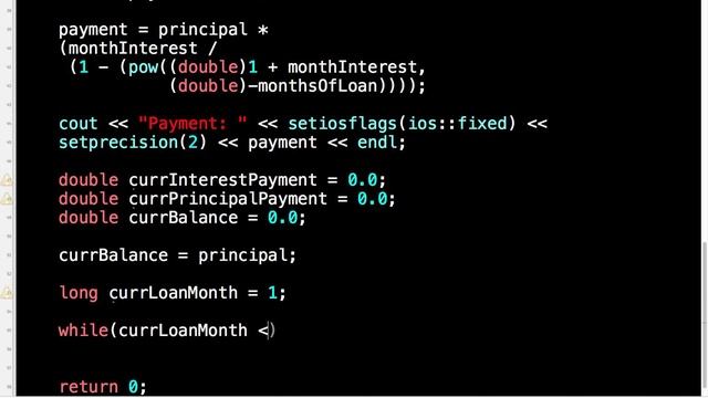 Learn Finance C++, Lesson 7, Amortizing Engine, Part I, Introducing while loops смотреть онлайн