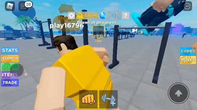 Играем в roblox симулятор скорости muscle legens смотреть онлайн