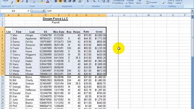 Excel 2007: Set Print Area смотреть онлайн