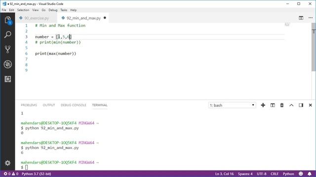 #92 Min and Max function in python // Complete Python tutorial(2020)? смотреть онлайн