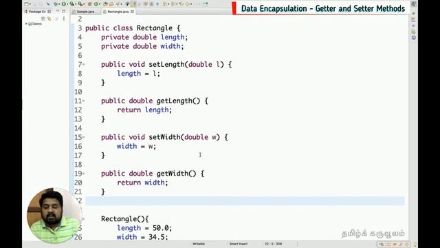 Java Data Encapsulation using Getter and Setter Methods | Tamil смотреть онлайн