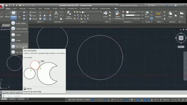 How to draw circle in Autocad [CADDES DESIGN] смотреть онлайн