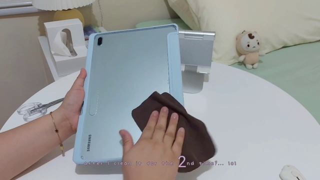 unboxing samsung galaxy tab S7 FE accessories & GALAXY BUDS2! ? (aesthetic & ASMR) ♡ смотреть онлайн