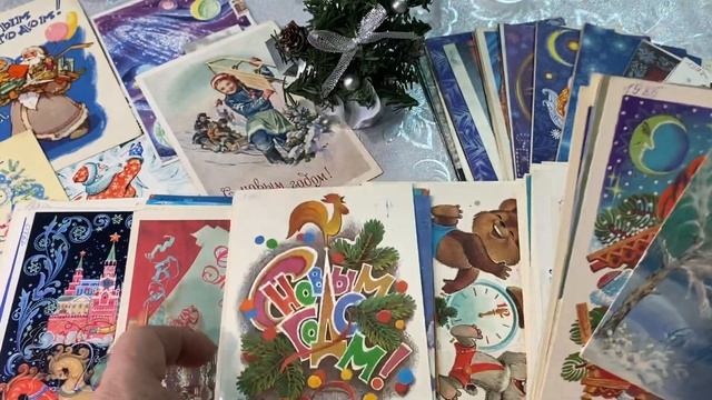 Новогодние Открытки СССР 1980-1989 года! Раритетные открытки СССР, коллекция! часть 2 смотреть онлайн