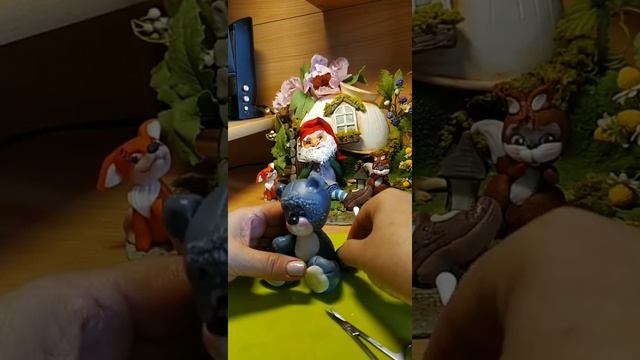 Лепим серого мишку ,автор фигурки Лариса Черкасова смотреть онлайн