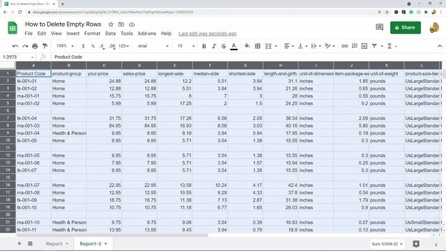 How to Delete Empty Rows in Google Sheets смотреть онлайн