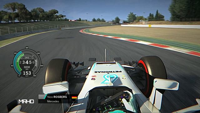 F1 2016 Nico Rosberg´s Onboard Lap around Barcelona | Assetto Corsa смотреть онлайн