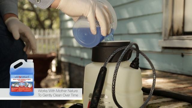 Wet And Forget Outdoor Cleaner Concentrate Easily Clean Moss Mold Mildew & Algae Stains смотреть онлайн