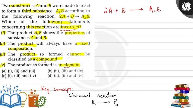 Two substances, A and B were made to react to form a third substance, A_2 B according to the foll.. смотреть онлайн