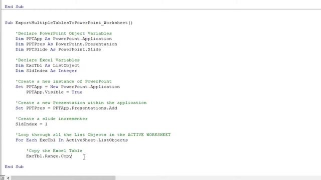 Exporting Multiple Excel Tables From Excel To PowerPoint Using VBA смотреть онлайн