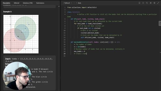 Exploding the LeetCode Challenge: Maximum Bomb Detonation with Python and DFS : 2101 смотреть онлайн