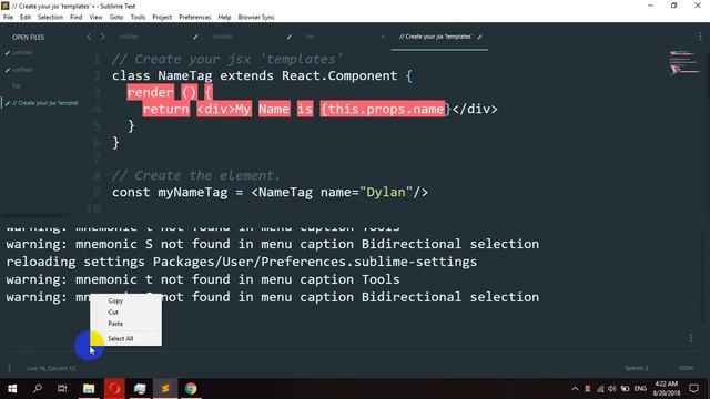 How to get JSX syntax error highlighting in Sublime Text Editor смотреть онлайн