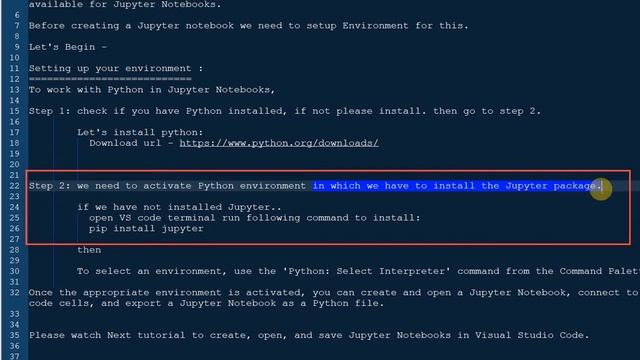 Jupyter Notebooks Environment setup in Visual Studio Code смотреть онлайн