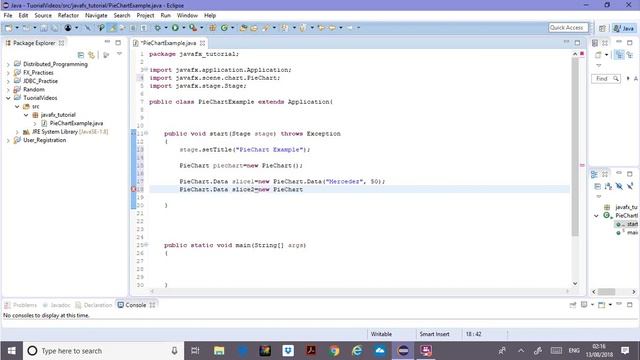 PieChart using Java FX смотреть онлайн