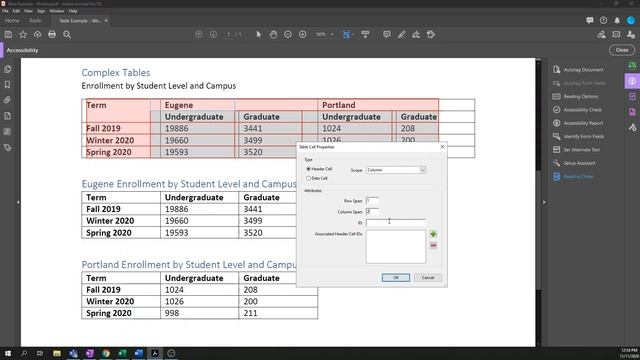 Accessible PDF Tables смотреть онлайн