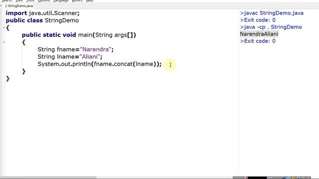 JAVA | String Manipulation | Built-in Functions | str1.concat(str2) смотреть онлайн