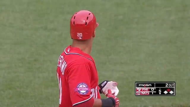 PHI@WSH: Desmond drives a double to open the scoring смотреть онлайн