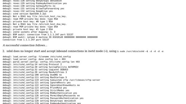 sshd on mac does no longer accept connections in inetd (-i) mode, but does in do not detach mode... смотреть онлайн