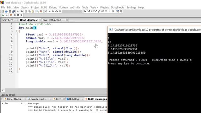 Fundamental Data Types − Float, Double & Long Double смотреть онлайн