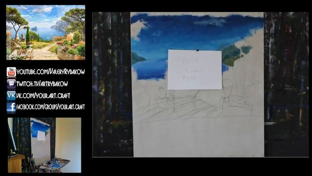 Роспись стен акриловыми красками мастер класс. Как нарисовать пейзаж на стене. Рыбаков смотреть онлайн