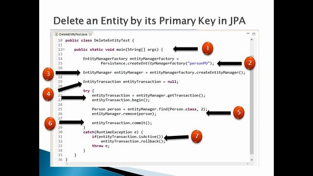 How to delete a Java Entity by its primary key in Hibernate using JPA ?. смотреть онлайн